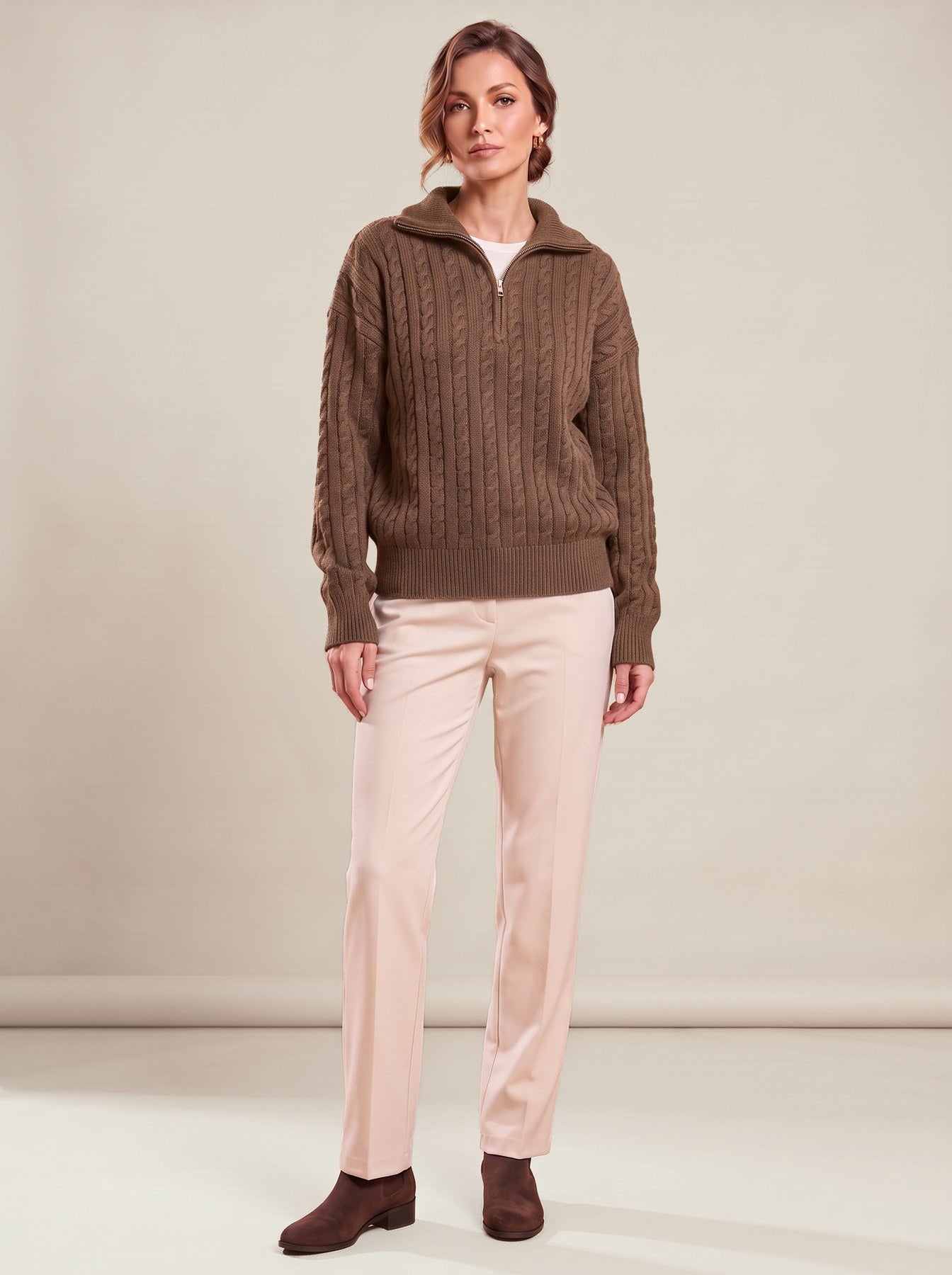 Yolande Jumper in coffee