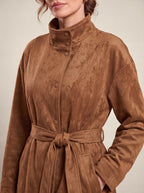 Ernestine Coat, detail of the collar and belt