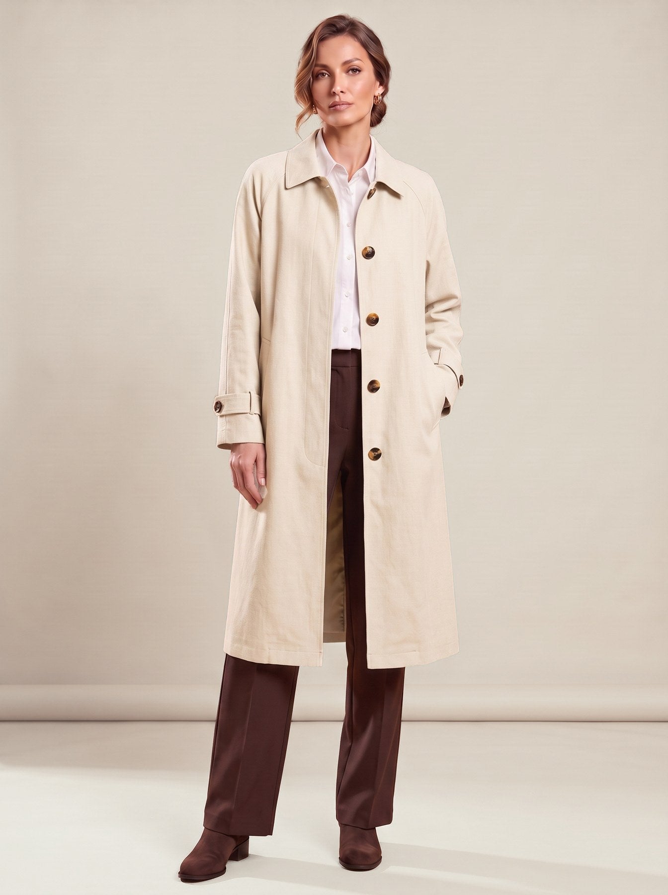 Félicie Trench Coat in ecru